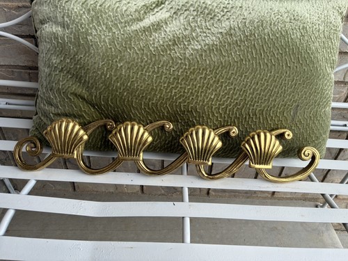 Vintage solid brass wall hook - solid,