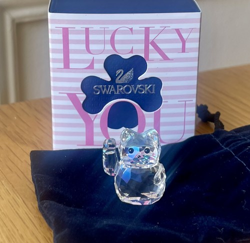 Swarovski crystal lucky cat - crystal, ~