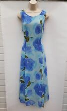 VINTAGE FIT & FLARE DRESS,BLUE FLORAL,20S,30S,60S,70S,80S STYLE,'KARIDA',SIZE 12