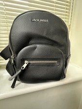 BNWT JACK WILLS PU BLACK BACKPACK WAS £50 WOULD MAKE AN IDEAL UNISEX GIFT
