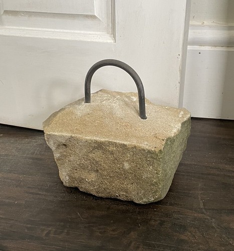 Stone rustic door stop - door,