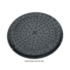 CLARK DRAIN Inspection Chamber Manhole Round Plastic Cover/Frame 450mm CD452