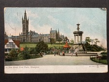West End Park Glasgow Vintage Postcard E22