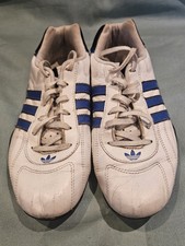 Unisex Adidas Goodyear Driving Shoes Trainers UK Size 7 White Royal Blue GC