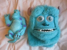 furry sully sulley fancy dress mask and MONSTERS INC bottle FIGURE