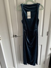 Zara Gorgeous Teal Velvet Long