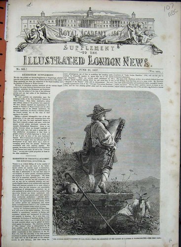Old antique print - antique, 1857