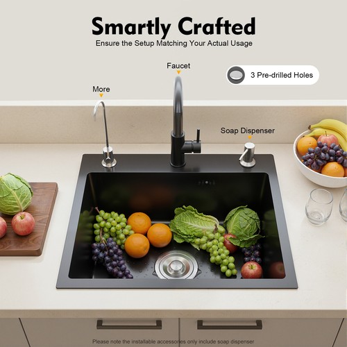 Stainless steel kitchen sink - stainless,
