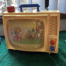 RARE Vintage Ohio Art Toy Wind Up TV Music Box Works, Plays Old McDonald