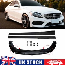 Front Bumper Splitter Spoiler+86.6" Side Skirts For Benz E220 E350 E280 E300 AMG