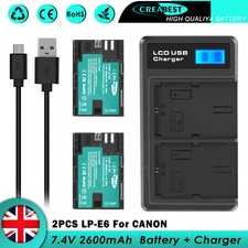 2x LP-E6 LP-E6N Battery +