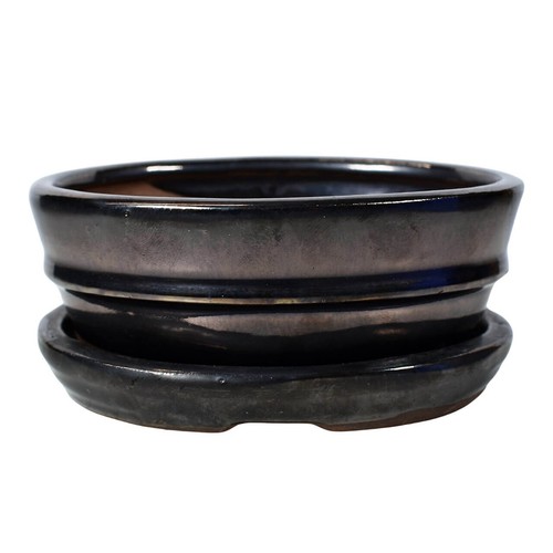 Grey bonsai pot drip tray - drip,
