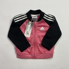 Adidas 3S Polysuit Baby Girl Pink/Black (3-6 Months) - BNWT