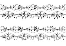 Edible Music notes Cake Border