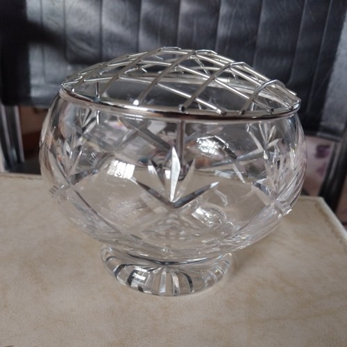 Cut glass crystal posey bowl - glass,