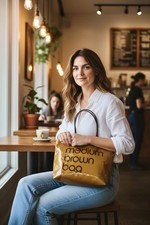 Bloomingdales Medium Brown Bag