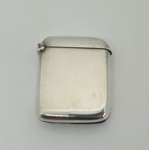 Sterling silver vesta case - silver,