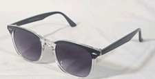 FOSTER GRANT Square Black and Clear Framed Sunglasses