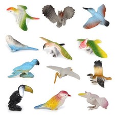 12pcs Plastic Model Bird