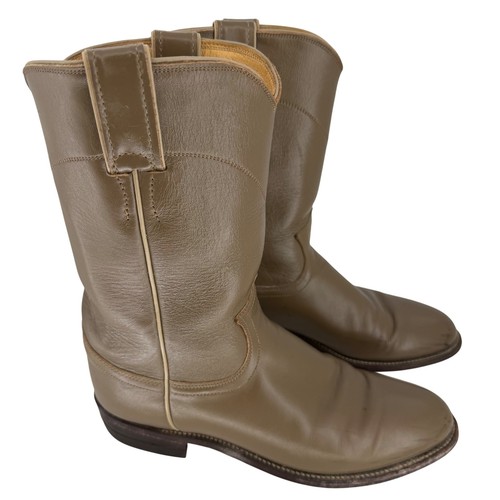 Justin usa vtg taupe leather - justin,