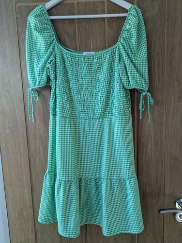 Topshop green gingham - topshop,