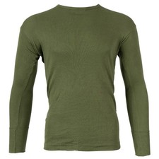 Original British Army Winter Thermal Top - Military Olive Undershirt Vest