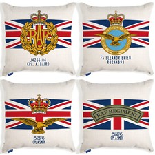 Personalised RAF Cushion Cover Royal Air Force British Military Christmas Gift