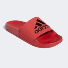 Adidas Sliders Slides Beach Shors Pool Flip flops Red Black Adults UK 9