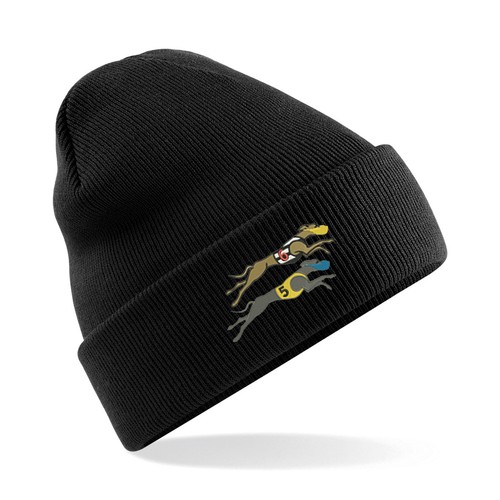 Dog racing embroidered beanie - dog,
