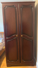 Large Wooden Wardrobe with 2 Doors, Shelf and Hanging Rail.