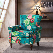 Accent Chair Wingback Floral