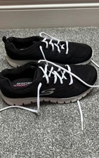 Ladies Black Memory Foam Skechers Size 6. 5 Trainers Great Condition  In Box