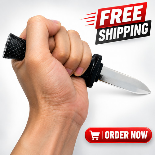 Retractable plastic knife joke - knife,