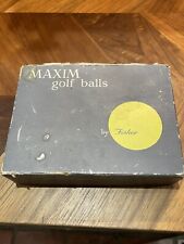 Vintage Golf Ball And Box 1930/40s Maxim Brand Fisher Ltd Ball Wrapped See Desc