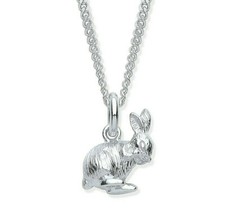 Sterling Silver Bunny Rabbit Pendant / Necklace - Choice of Chain