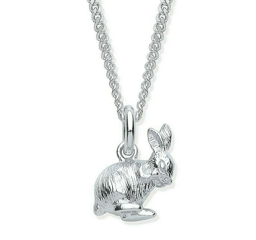 Sterling silver bunny rabbit - silver,