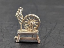 Sterling Silver SPINNING WHEEL Charm Pendant - 2.25gms