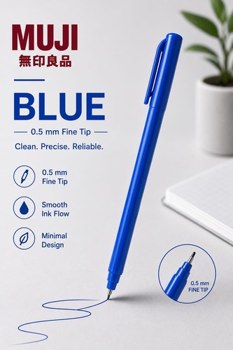 Blue fountain pen fine - blue,