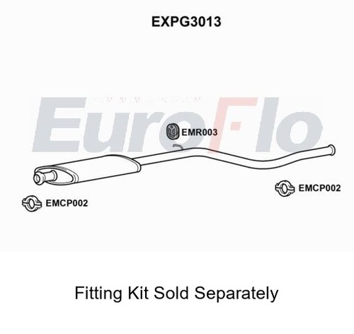 Rear muffler silencer insert - rear,