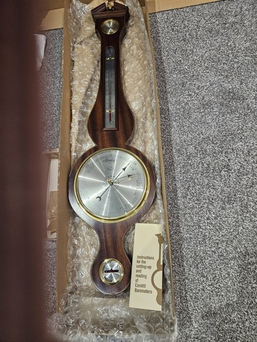 Antique clock barometer - clock,