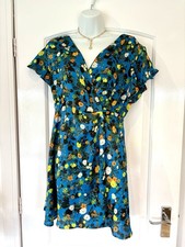 ZARA Blue Floral Wrap Dress