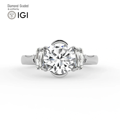 Round solitaire labgrown - round,