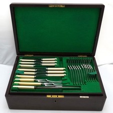GEORGIAN Design Walker & Hall Silver Service 58 Piece Canteen of Cutlery Set
