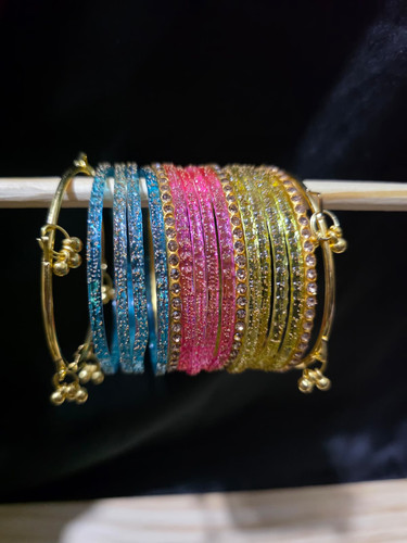 Kashmiri raindrop bangles - raindrop,