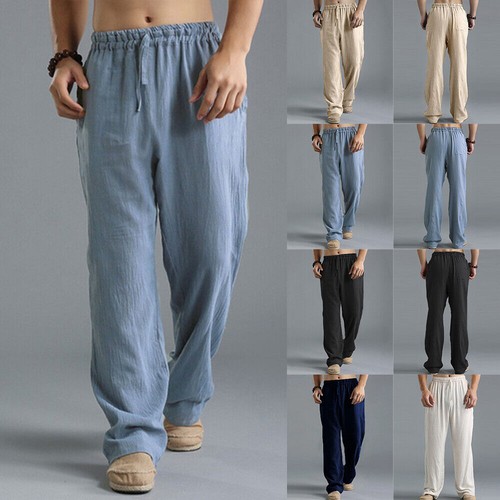 Men cotton linen harem - men, pants