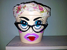 Lady Planter Pot Head, Comical