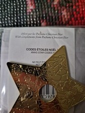 Christian Dior  Star Gold Tone Bag Charm Keychain Pendant Xmas Tree Ornament 
