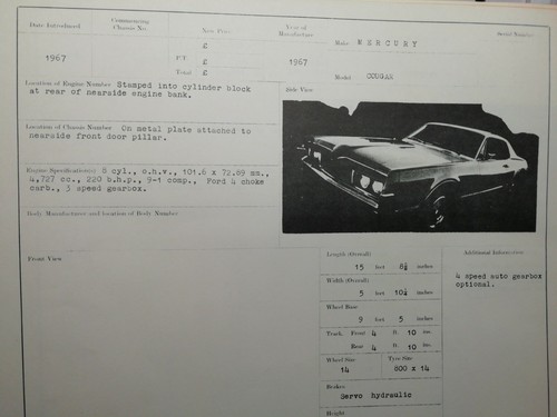 Mercury cougar 1967 - mercury,