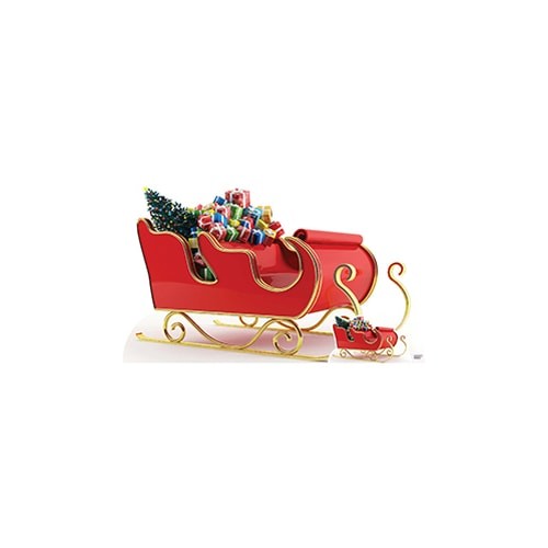 Christmas santa sleigh with - santa,