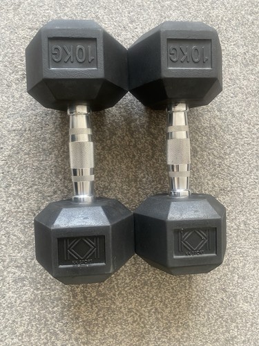 Hex dumbbells 10kg pair - hex,